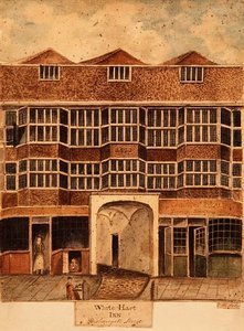 White Hart Inn, Bishopsgate Street, ca. 1810 von J. Williams