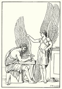 Daedalus und Ikarus, von einem Basrelief, Rom