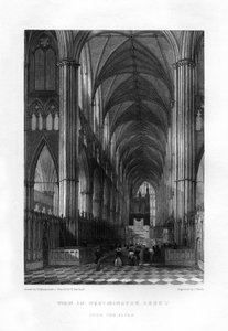 Westminster Abbey vom Altar aus, London, 19. Jahrhundert von J. Woods