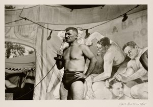 Mann mit Mikrofon von Jack Delano