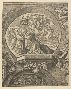 Die Himmelfahrt und Christus vor Gott dem Vater von Jacob Cornelisz van Oostsanen