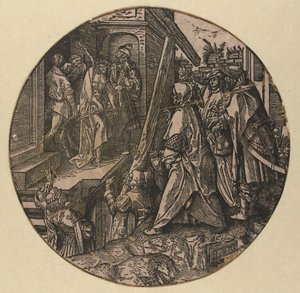 Pilatus zeigt Christus dem Volk (Ecce Homo) von Jacob Cornelisz van Oostsanen