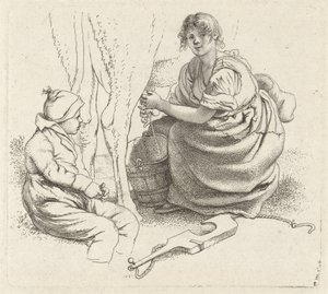 Melkende Frau