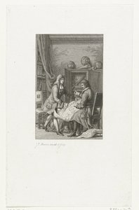 Zar Peter der Große und Bürgermeister Nicolaes Witsen studieren eine Karte von Jacob Ernst Marcus