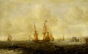 Eine niederländische Walfangflotte, Mitte des 17. Jahrhunderts