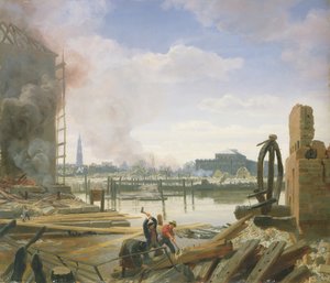 Hamburg nach dem Brand, 1842 von Jacob Gensler
