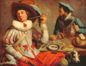 Zwei Soldaten an einem Tisch von Jacob Gerritsz Cuyp