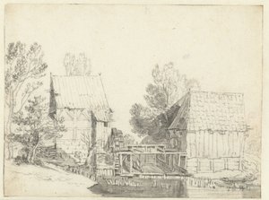 Ansicht von zwei Wassermühlen von Jacob Isaacksz van Ruisdael (school of)