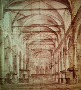 Innenansicht der Oude Kerk (der alten Kirche) in Amsterdam