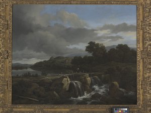Landschaft mit Wasserfall