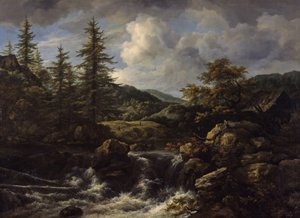 Waldlandschaft mit Wasserfall, ca. 1665-1670