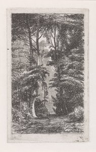 Waldweg von Jacob Jan van der Maaten