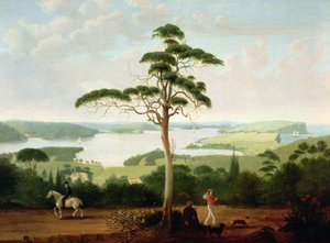 Sydney Harbour mit Blick auf die Heads, 1848 von Jacob Janssen