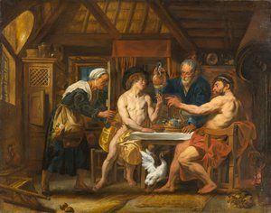 Jupiter und Merkur im Haus von Philemon und Baucis