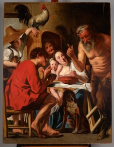 Satyr zu Gast bei Bauern von Jacob Jordaens