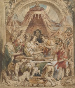 Das Bankett von Antonius und Kleopatra von Jacob Jordaens