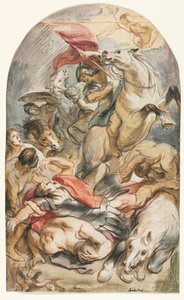 Die Bekehrung des Saulus mit Reiter und Banner, ca. 1645-1647 von Jacob Jordaens