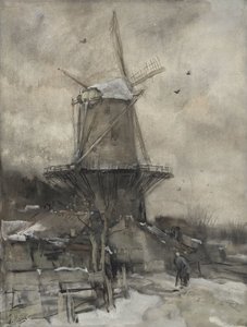 Eine Mühle im Winter von Jacob Maris