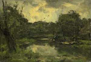 Landschaft mit Boot