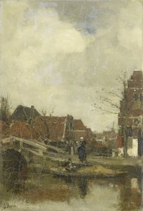 Altes Viertel am Wasser von Jacob Maris
