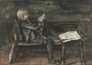 Porträt von Willem Matthijs Maris, mit Geige