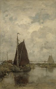 Schiffe bei trübem Wetter von Jacob Maris