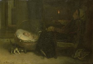 Erschöpft (Mutter wacht)