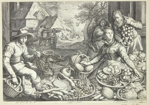 Marktszene von Jacob Matham