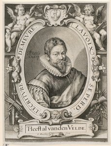 Porträt von Jan van de Velde dem Älteren von Jacob Matham
