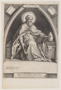 St. Augustinus, aus Die Kirchenväter von Jacob Matham