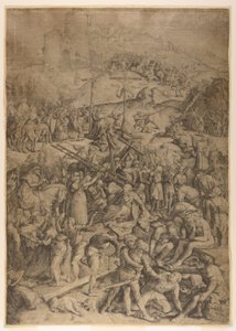 Die Verspottung, Geißelung und Kreuzigung Christi von Jacob Matham