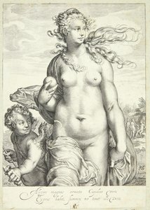 Venus erhält den Preis für Schönheit von Jacob Matham