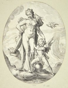 Venus und Amor von Jacob Matham
