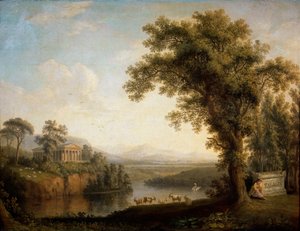 Antike Landschaft mit dem Grabmal des Phaethon, 1785 von Jacob Philip Hackert