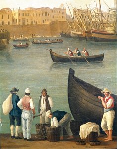 Muschelfischer aus Monopoli, Apulien, Italien von Jacob Philippe Hackert