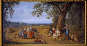 Die Ernte bei Carditello in der Nähe von Caserta von Jacob Philippe Hackert