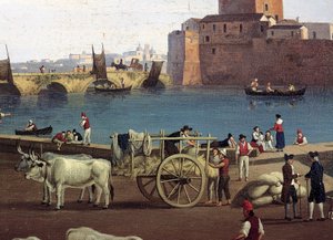 Ansicht des Hafens von Trani, von Philippe Hackert