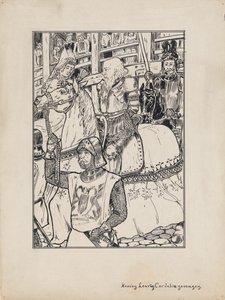 Entwurf einer Illustration für King Lear von Shakespeare: König Lear und Cordelia gefangen