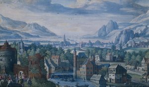 Landschaft mit der Geschichte von Jephthas Tochter von Jacob Savery (I)