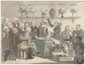 Männer probieren Perücken an von Jacob Smies