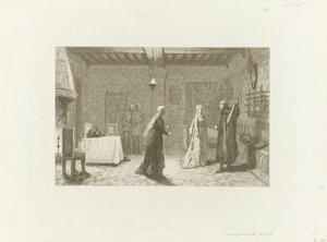 Figuren in einem Innenraum eines Schlosses von Jacob Taanman