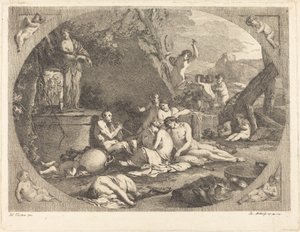 Bacchanal von Jacob Wilhelm Mechau after Giulio Carpioni