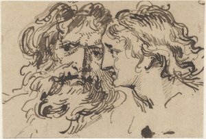 Kopf eines alten Mannes und einer jungen Frau von Jacob de Wit