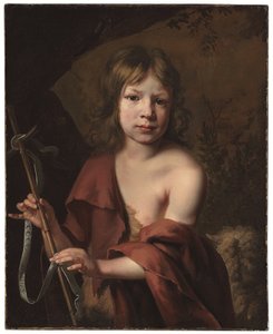 Porträt eines Jungen als Johannes der Täufer von Jacob van Oost