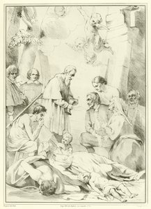 St. Macarius von Gent hilft den Pestopfern
