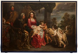 Die Heilige Familie mit Johannes dem Täufer und Joseph, J. Van Oost. Ende des 17. Jahrhunderts