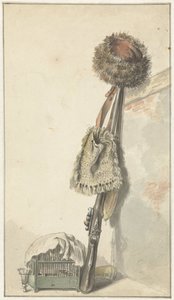 Jagdstilleben mit Vogelkäfig von Jacob van Strij