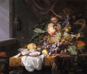 Stillleben mit Früchten und Austern