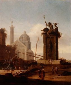 Ein italienisches Capriccio in einem Mittelmeerhafen