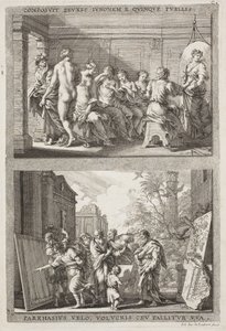 Zeuxis und Parrhassius von Jacob von Sandrart